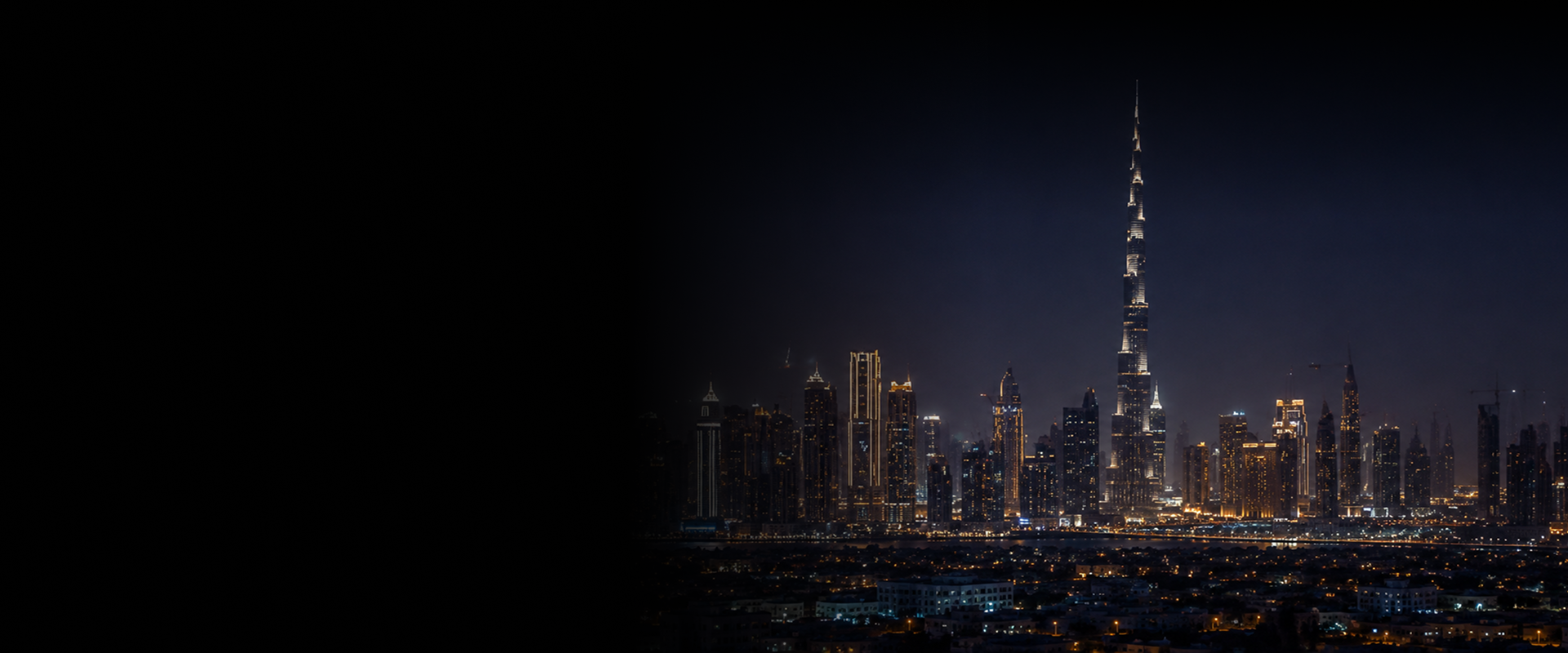 Dubai skyline at night