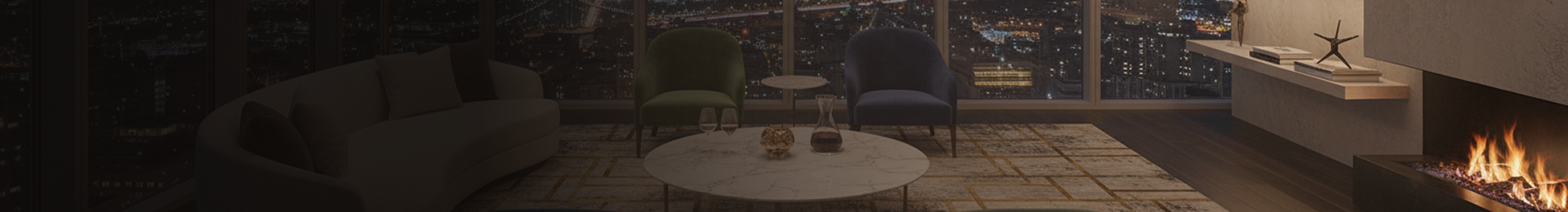 Living room skyline view