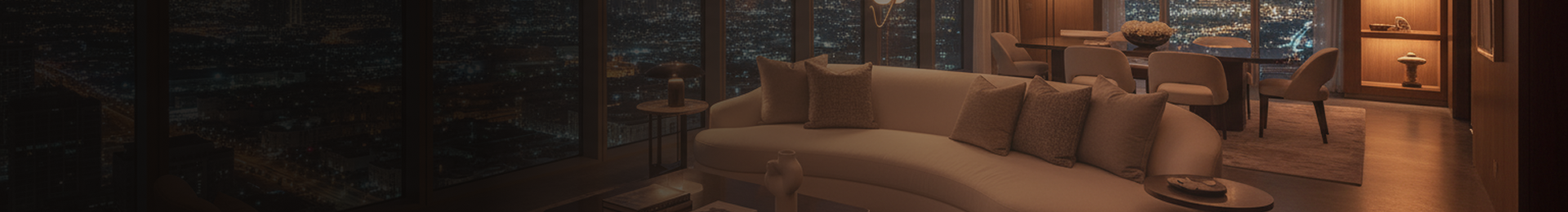Living room skyline view